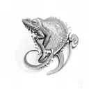 Chameleon tattoo design idea