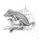 Chameleon tattoo design idea