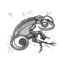 Chameleon tattoo design idea