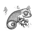Chameleon tattoo design idea