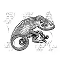 Chameleon tattoo design idea