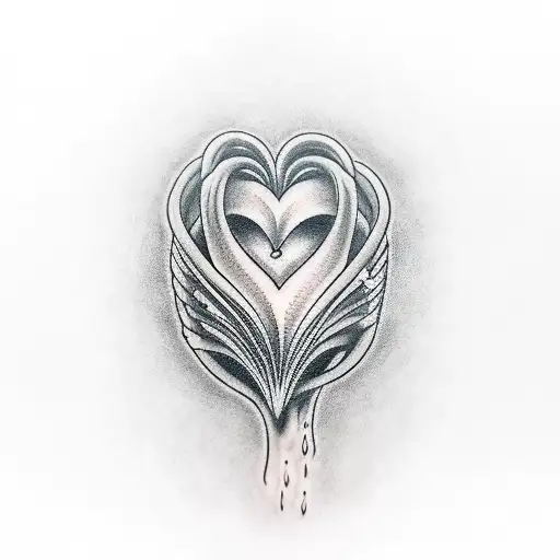Crying Heart tattoo design idea