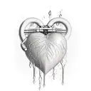 Crying Heart tattoo design idea
