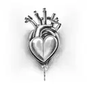 Crying Heart tattoo design idea