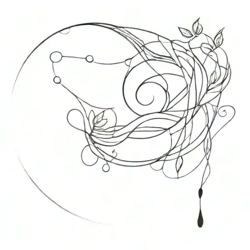 minimal go with the flow tattoo design tattoo design idea
