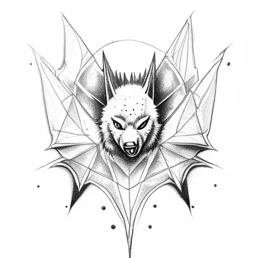 full body bat with liberty spikes hairstyle and its punk tattoo  tattoo design idea