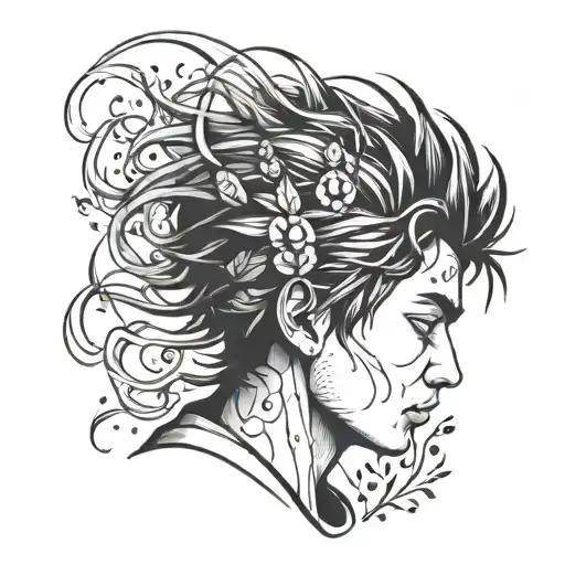 minimal sad boy that still i rise tattoo design idea