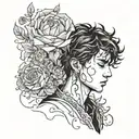 minimal sad boy that still i rise tattoo design idea