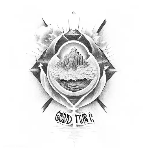 God is our refuge and strength,     an ever-present help in trouble. 2 Therefore tattoo design idea
