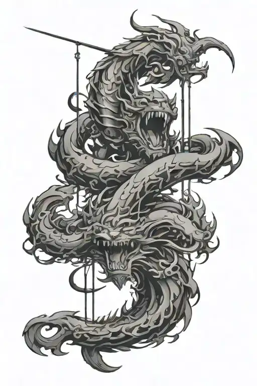 Discipline symbolized tattoo design idea