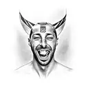 Create a realistic portrait of Daniel Ricciardo in his racing gear, capturing his intensity and focus tattoo design idea