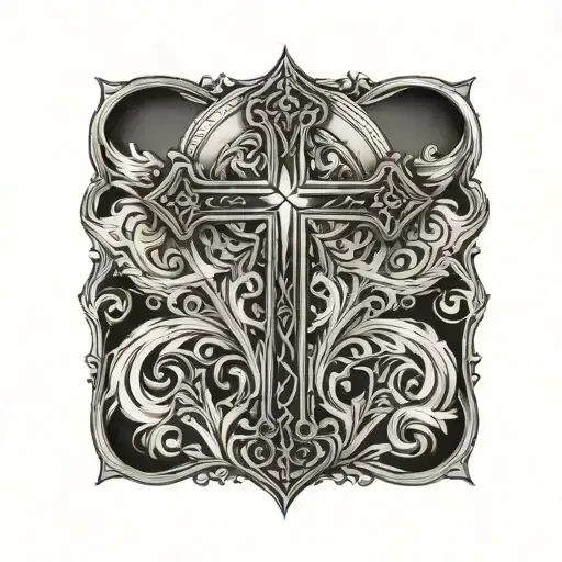 Christian Cross tattoo design idea