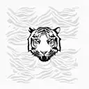 Consider a sleek tiger silhouette with the name "MAYA" subtly integrated into the stripes, creating a minimal and meanin tattoo design idea