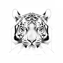 Consider a sleek tiger silhouette with the name "MAYA" subtly integrated into the stripes, creating a minimal and meanin tattoo design idea