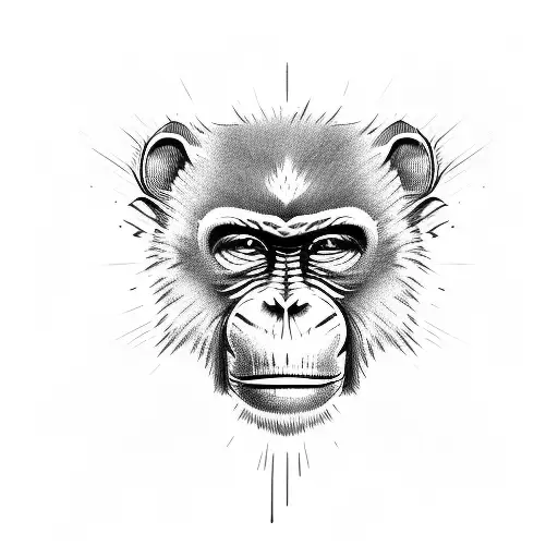 monkey shoulder tattoo design idea