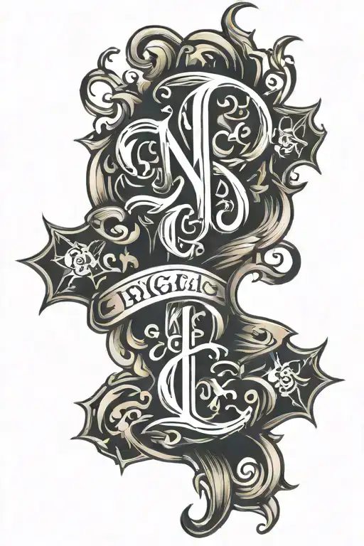 old English font tattoo design idea