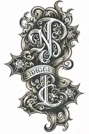 old English font tattoo design idea