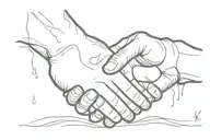 handshake symbolizing respect and friendship tattoo design idea