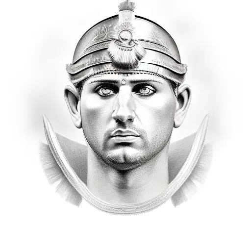 roman centurion tattoo design idea