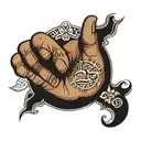 A Hand Reaching Out With the names Harold Cheyrl Papa And Nana tattoo design idea