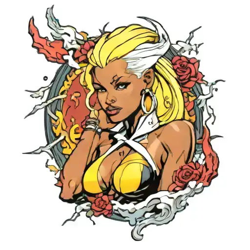 storm xmen tattoo design idea