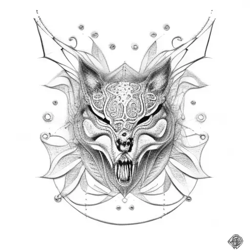 leather and lace tattoo design idea