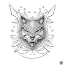 leather and lace tattoo design idea