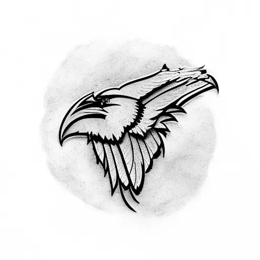 ravens over vikings head  tattoo design idea