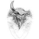 ravens over vikings head  tattoo design idea