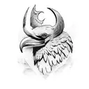 ravens over vikings head  tattoo design idea