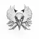 ravens over vikings head  tattoo design idea