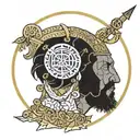 hannibal barca mixed tunisia maps together symbolizing tattoo design idea