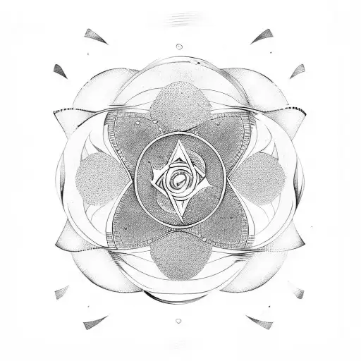 Symmetrical twin waves merging into a yin yang symbol tattoo design idea