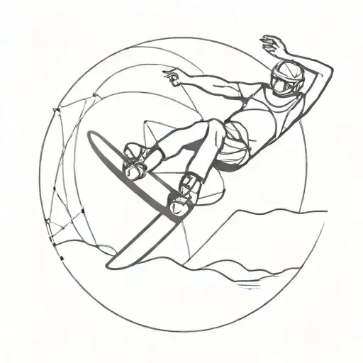 wakeboarding snowboarding sanfrancisco tattoo design idea