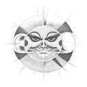 Sun and Moon tattoo design idea