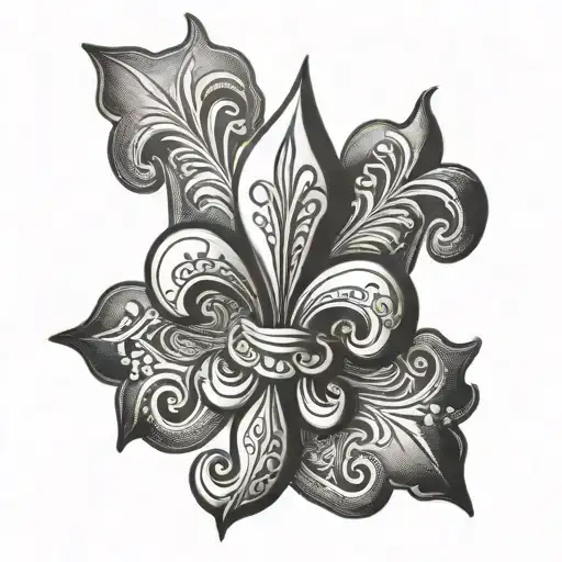 Cajun, Louisiana, Fleur-de-lis tattoo design idea