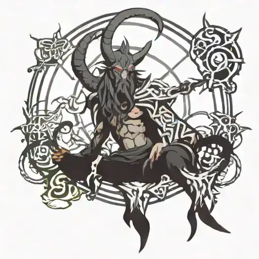 baphomet   tattoo design idea
