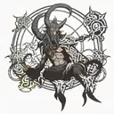 baphomet   tattoo design idea