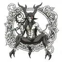baphomet   tattoo design idea