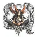 baphomet   tattoo design idea