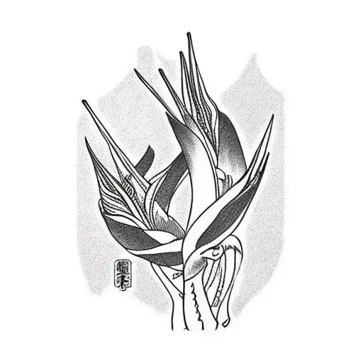 Bird of Paradise tattoo design idea