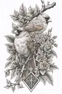cardinal tattoo design idea