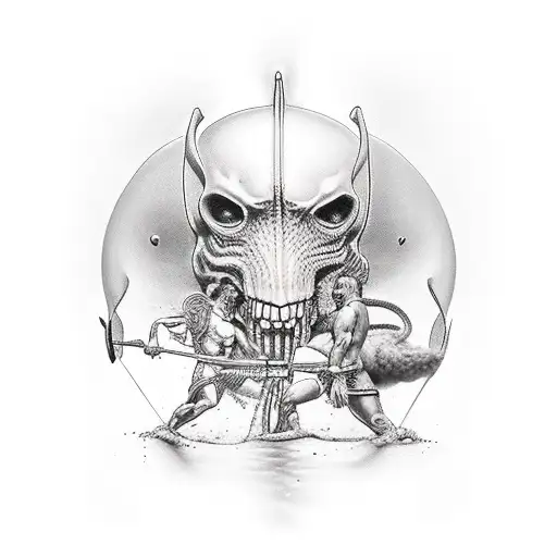 david and goliath  tattoo design idea