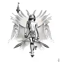 david and goliath  tattoo design idea