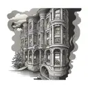 187 strassenbande, gzuz, bonez mc Escher building sleeve tattoo design idea