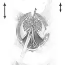 tarot card with valorant agents tattoo design idea