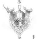 tarot card with valorant agents tattoo design idea