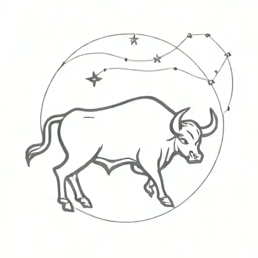 simple taurus constellation tattoo tattoo design idea