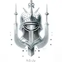 holy knight witch dagger tattoo design idea