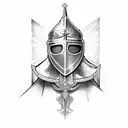 holy knight witch dagger tattoo design idea